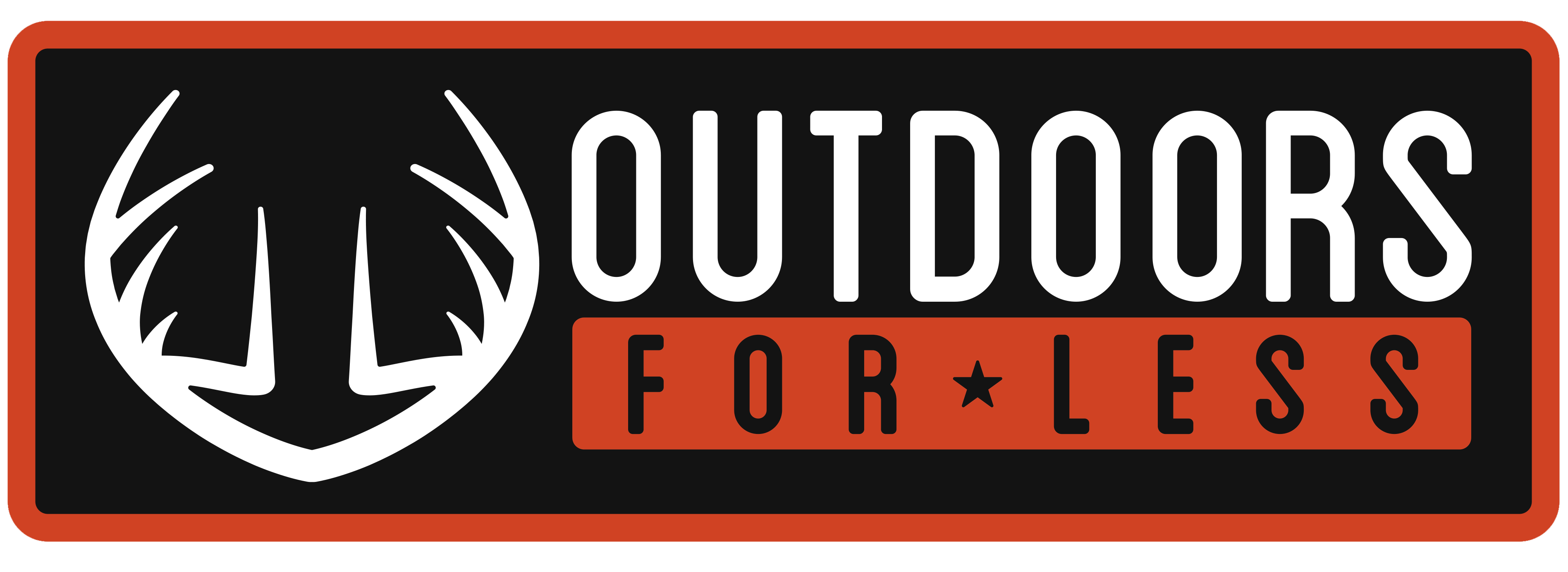 outdoorsforless ROUND CORNER STICKER